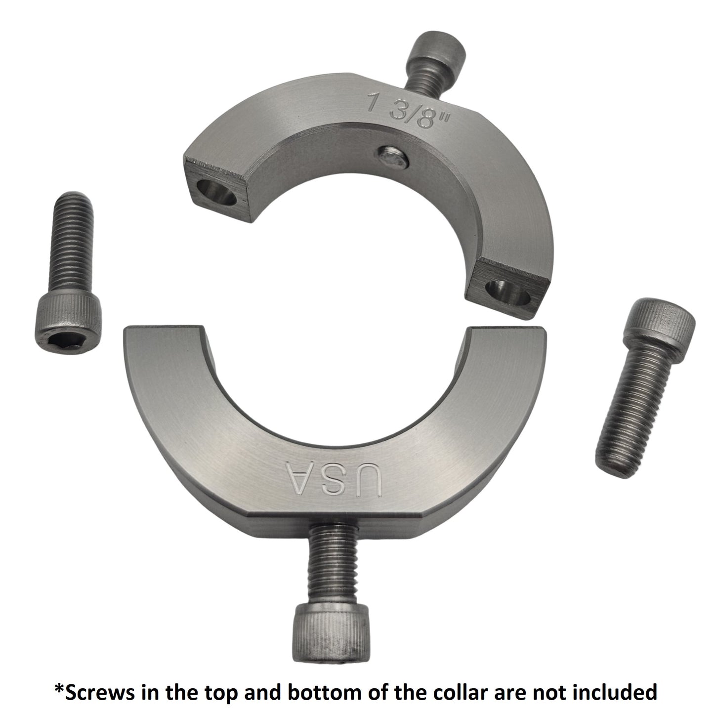 1.375" Diameter – Mountable Clamping Two Piece Shaft Collar - 303 Stainless Steel