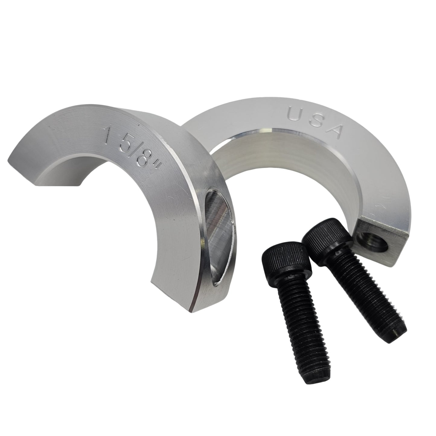 1.625" Diameter - Clamping Two Piece Shaft Collar - 2024 Aluminum