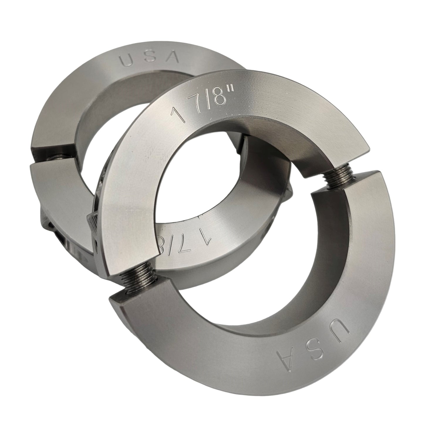 1.875" Diameter - Clamping Two Piece Shaft Collar - 303 Stainless Steel