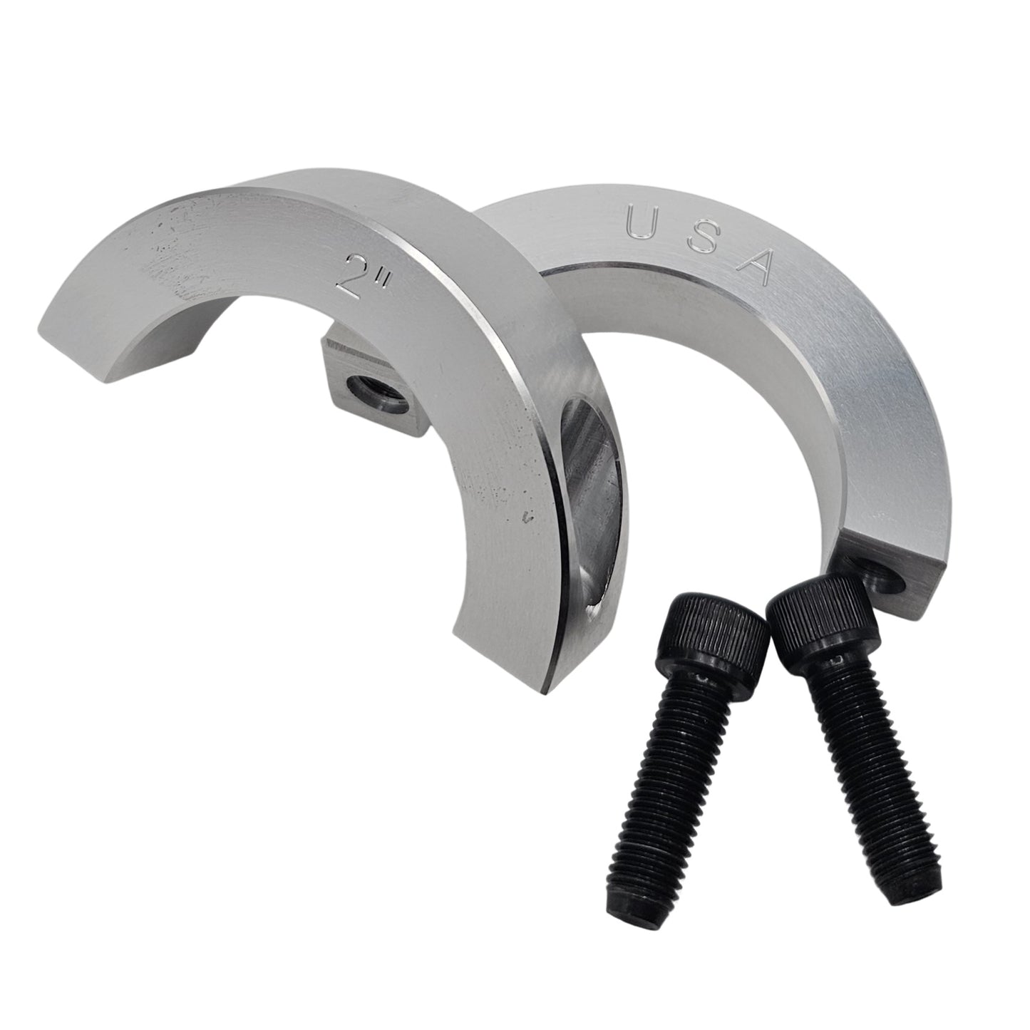2.00" Diameter - Clamping Two Piece Shaft Collar - 2024 Aluminum