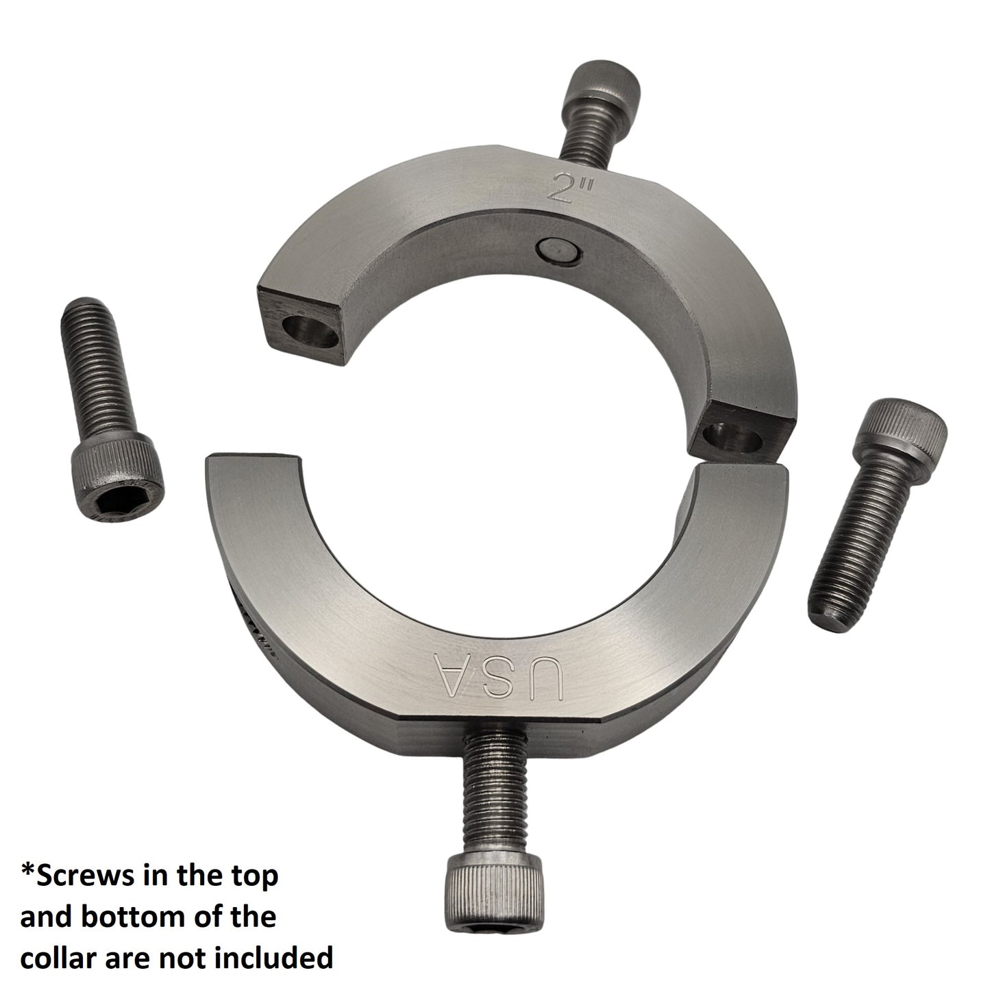 2.00" Diameter – Mountable Clamping Two Piece Shaft Collar - 303 Stainless Steel