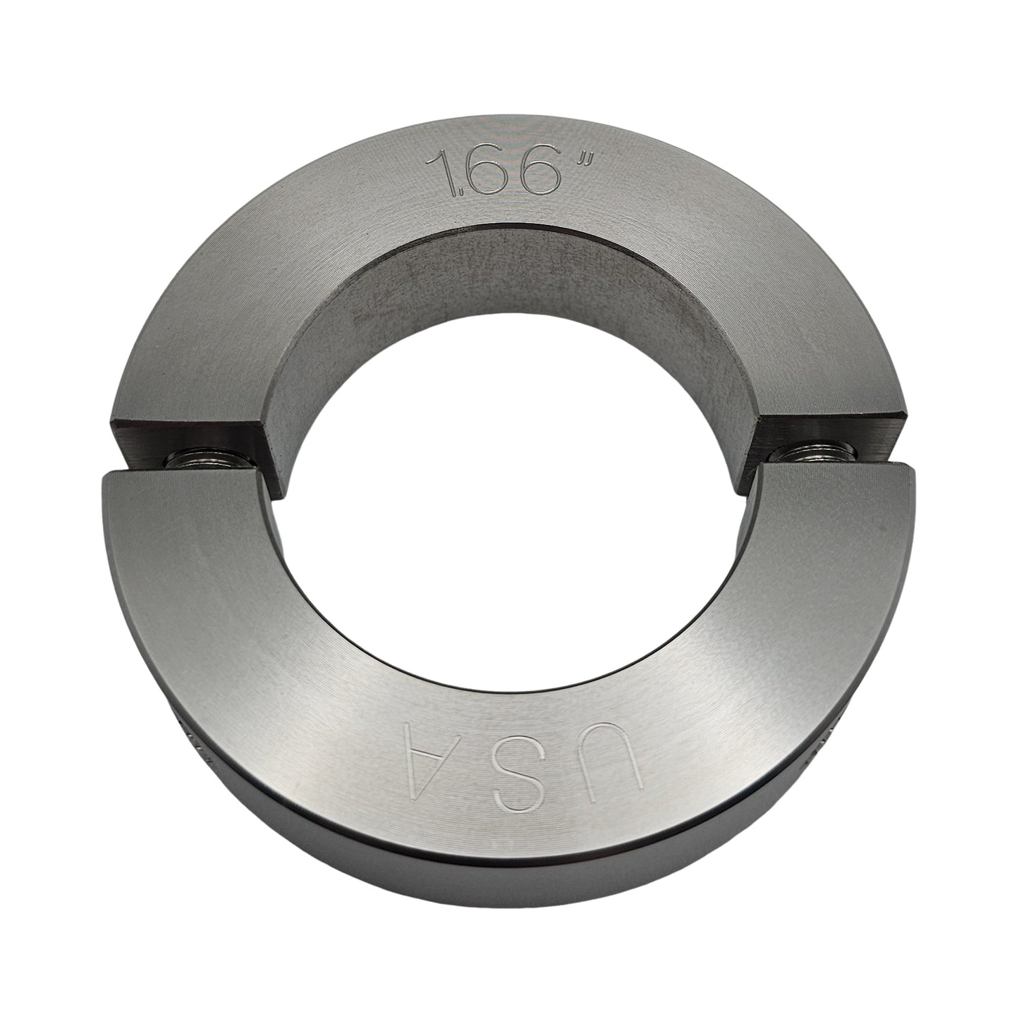 1.66" Diameter - Clamping Two Piece Shaft Collar - 303 Stainless Steel