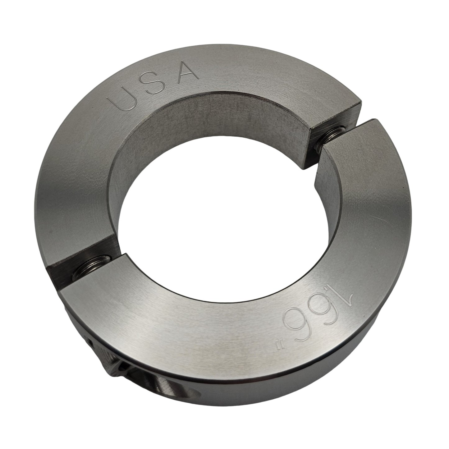 1.66" Diameter - Clamping Two Piece Shaft Collar - 303 Stainless Steel