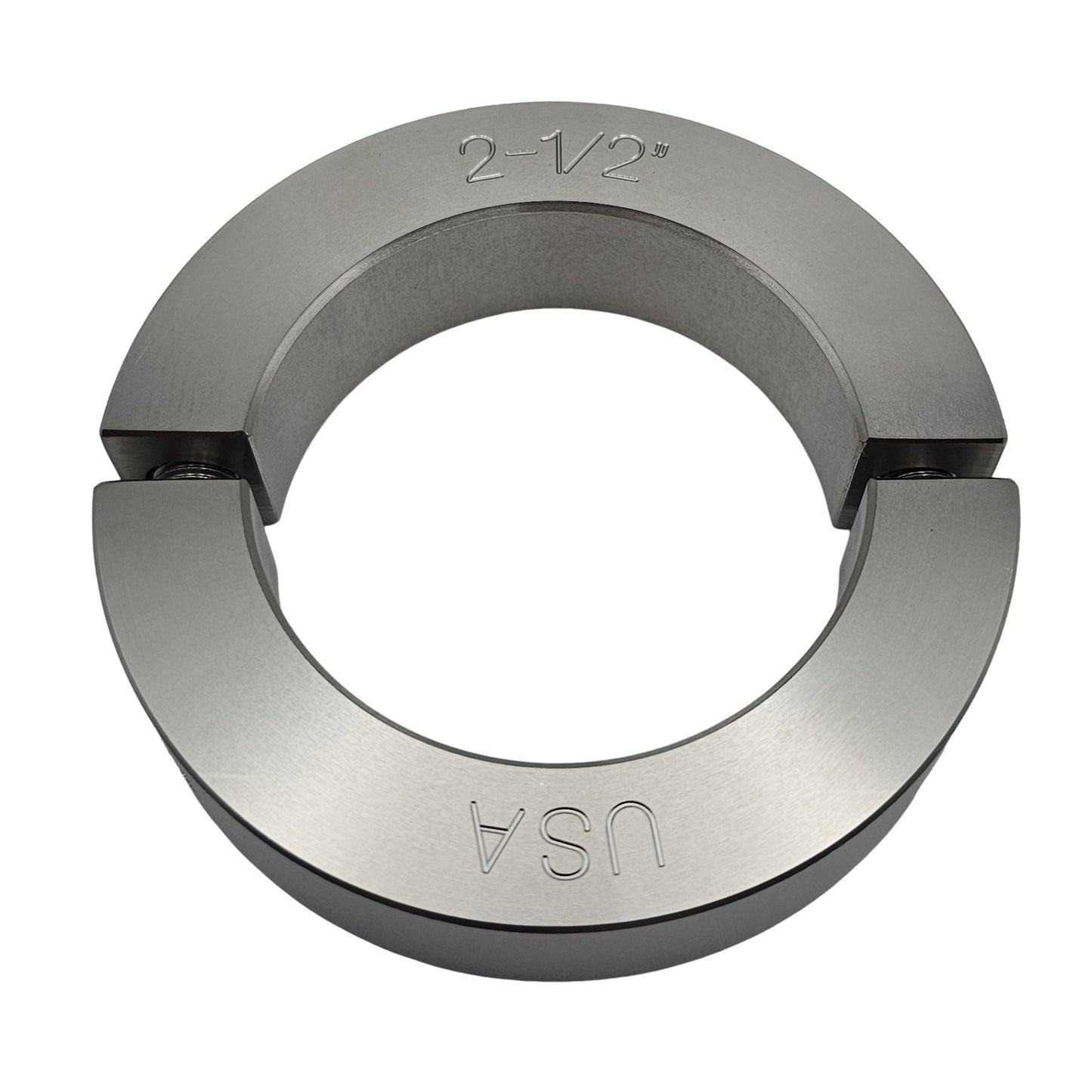 2.50" Diameter - Clamping Two Piece Shaft Collar - 303 Stainless Steel