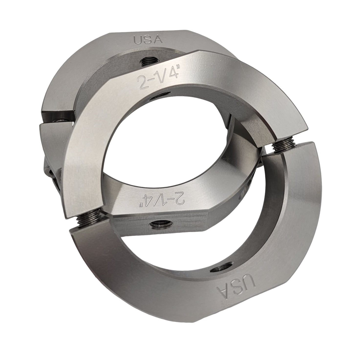 2.25" Diameter – Mountable Clamping Two Piece Shaft Collar - 303 Stainless Steel