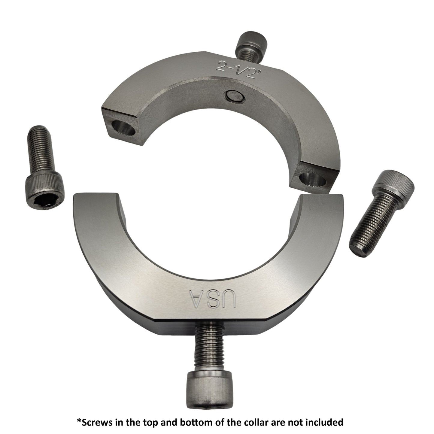 2.50" Diameter – Mountable Clamping Two Piece Shaft Collar - 303 Stainless Steel