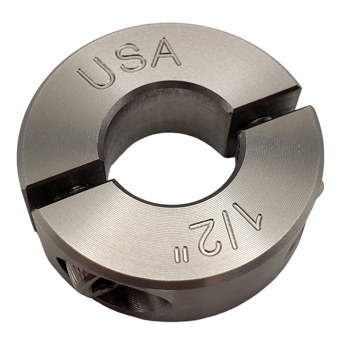 0.50" Diameter - Clamping Two Piece Shaft Collar - 303 Stainless Steel