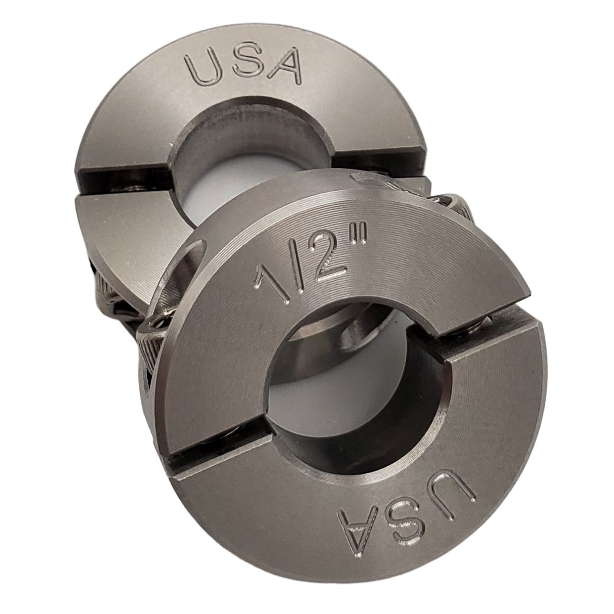 0.50" Diameter - Clamping Two Piece Shaft Collar - 303 Stainless Steel