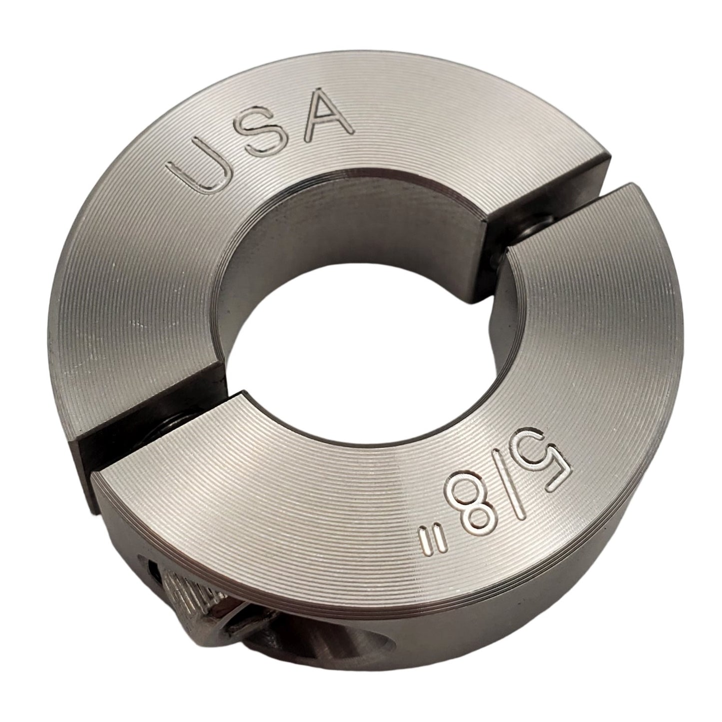0.625" Diameter - Clamping Two Piece Shaft Collar - 303 Stainless Steel