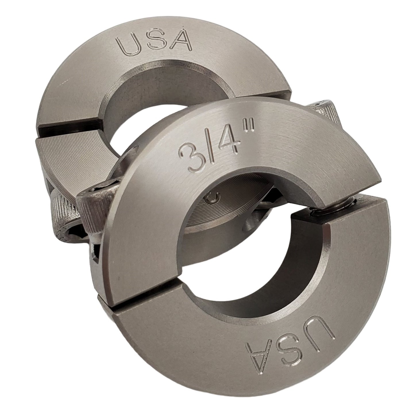 0.75" Diameter - Clamping Two Piece Shaft Collar - 303 Stainless Steel