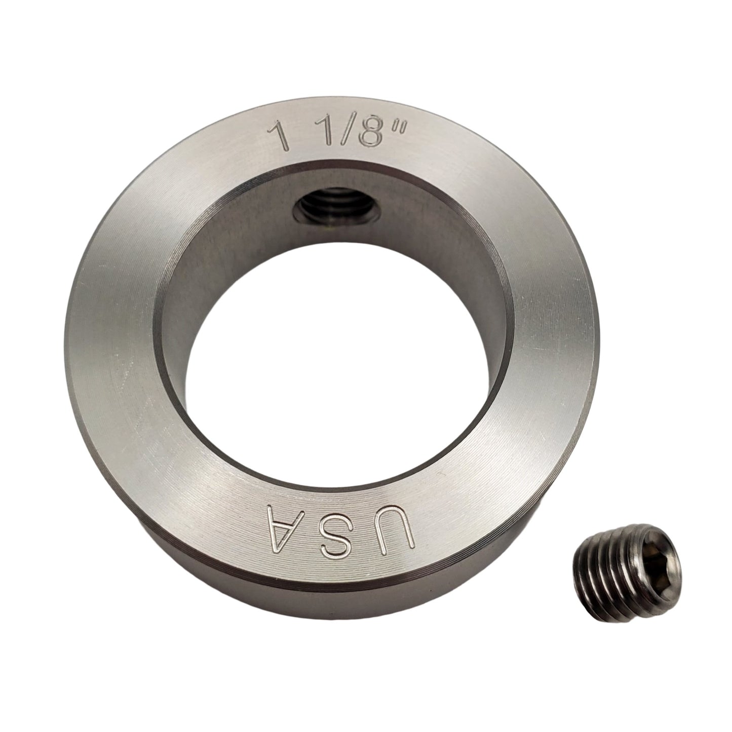 1.125" Diameter - Set Screw Shaft Collar - 303 Stainless Steel
