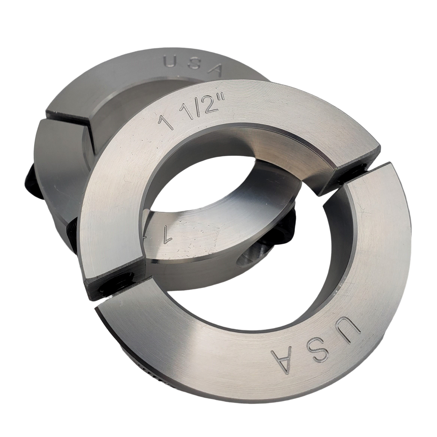 1.50" Diameter - Clamping Two Piece Shaft Collar - 2024 Aluminum
