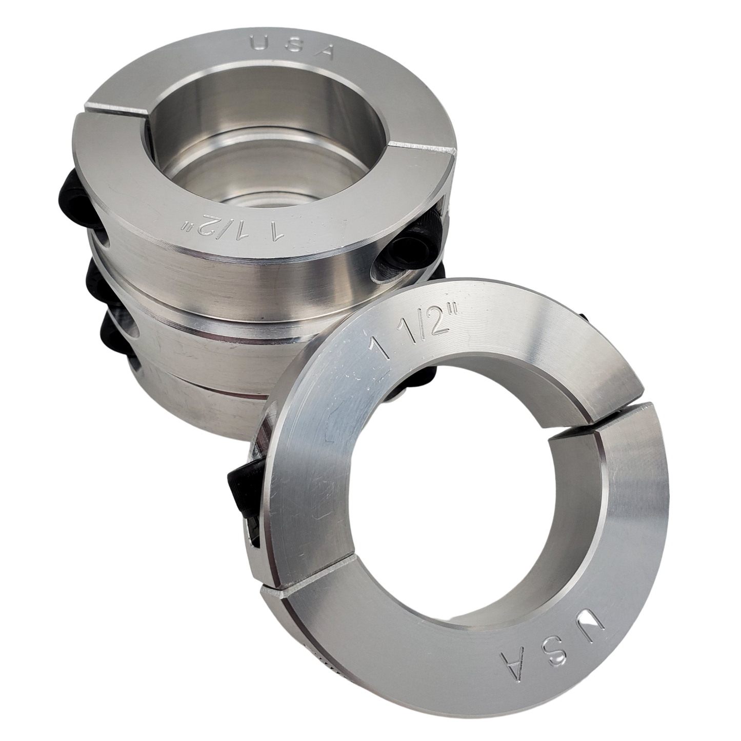 1.50" Diameter - Clamping Two Piece Shaft Collar - 2024 Aluminum