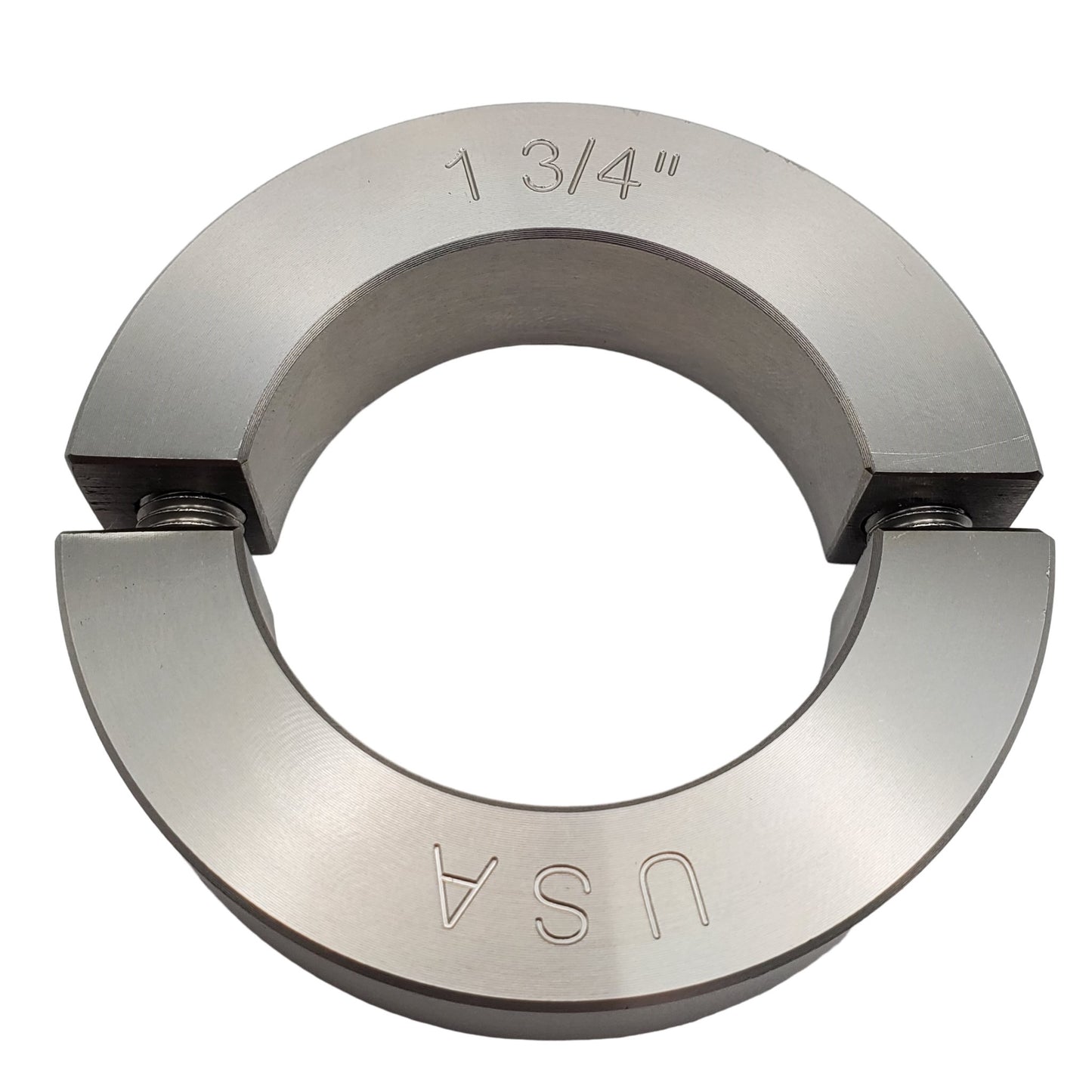 1.75" Diameter - Clamping Two Piece Shaft Collar - 303 Stainless Steel