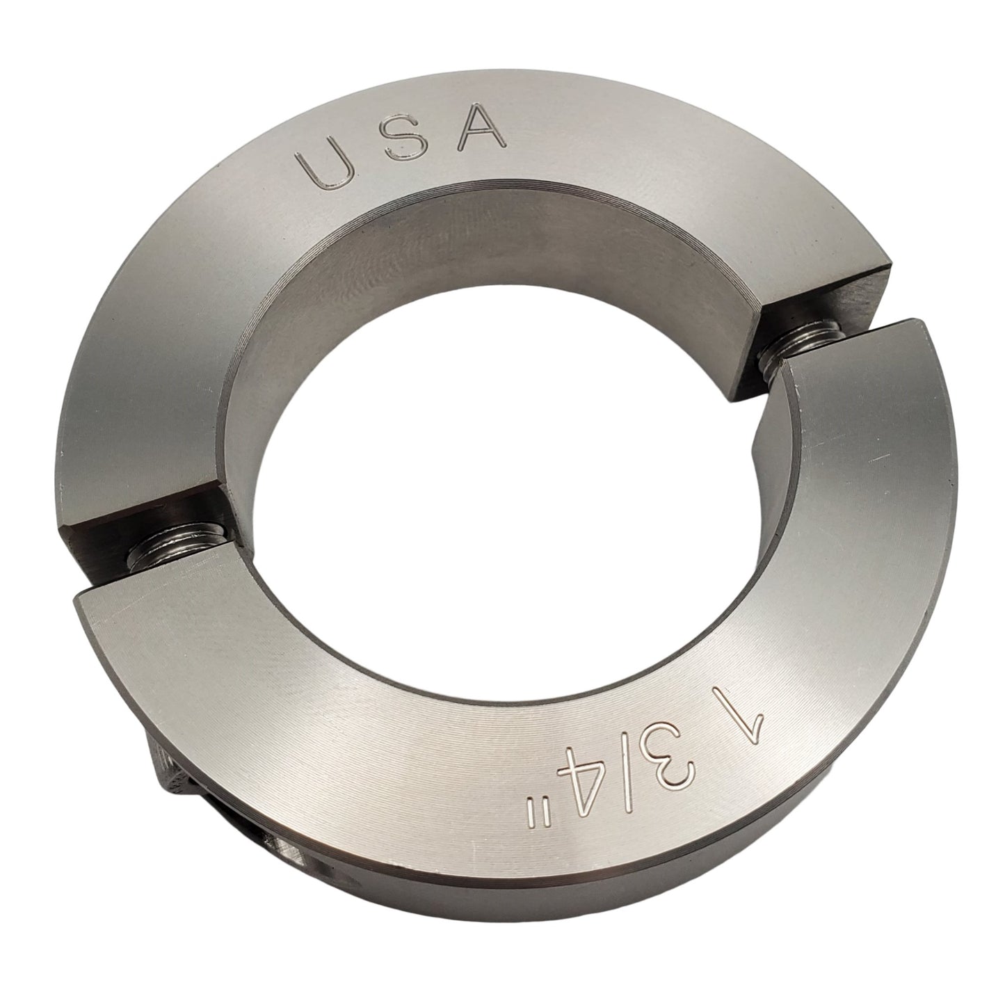 1.75" Diameter - Clamping Two Piece Shaft Collar - 303 Stainless Steel
