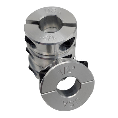 0.50" Diameter - Clamping Two Piece Shaft Collar - 2024 Aluminum