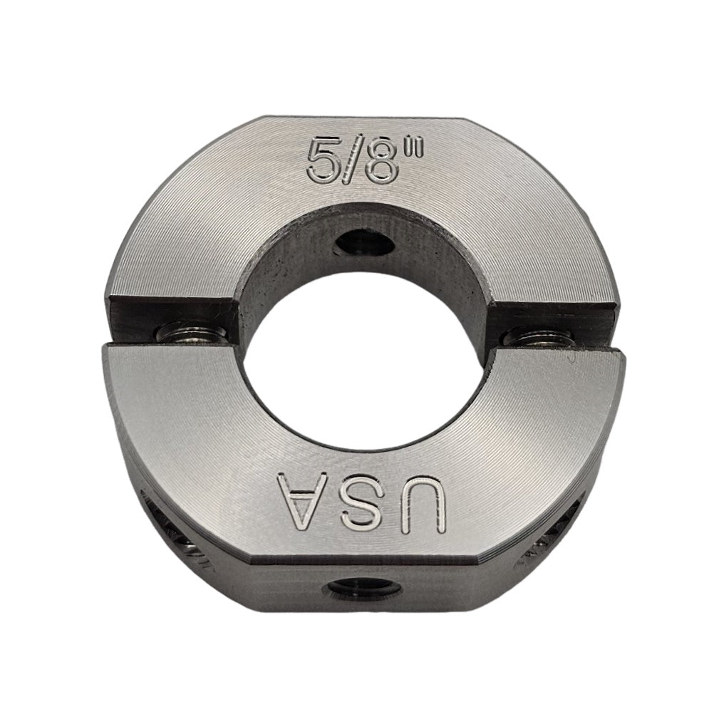 0.625" Diameter – Mountable Clamping Two Piece Shaft Collar - 303 Stainless Steel