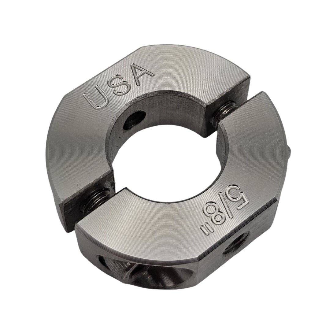 0.625" Diameter – Mountable Clamping Two Piece Shaft Collar - 303 Stainless Steel