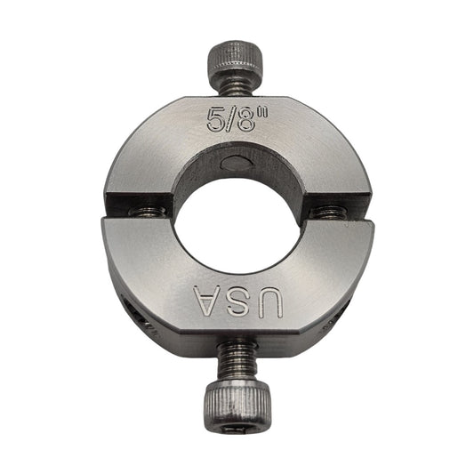 0.625" Diameter – Mountable Clamping Two Piece Shaft Collar - 303 Stainless Steel