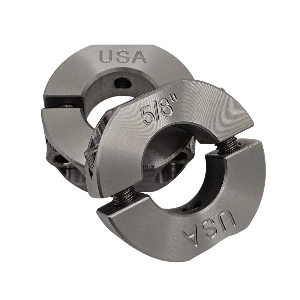 0.625" Diameter – Mountable Clamping Two Piece Shaft Collar - 303 Stainless Steel