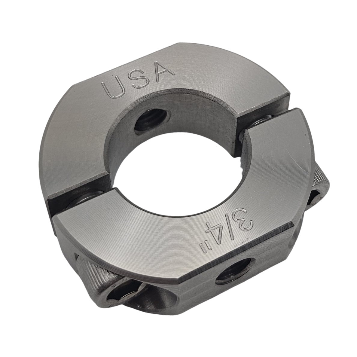 0.75" Diameter – Mountable Clamping Two Piece Shaft Collar - 303 Stainless Steel