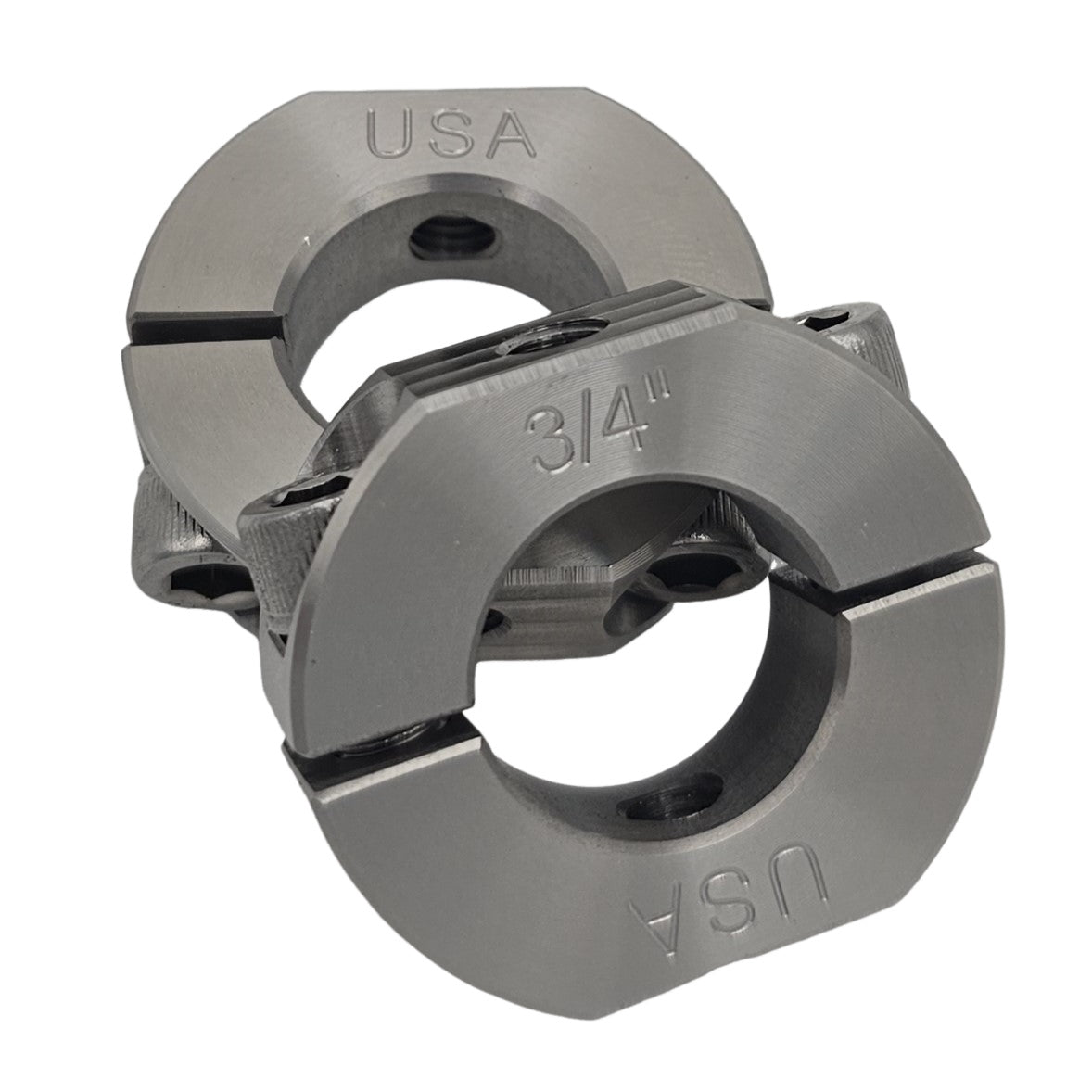 0.75" Diameter – Mountable Clamping Two Piece Shaft Collar - 303 Stainless Steel