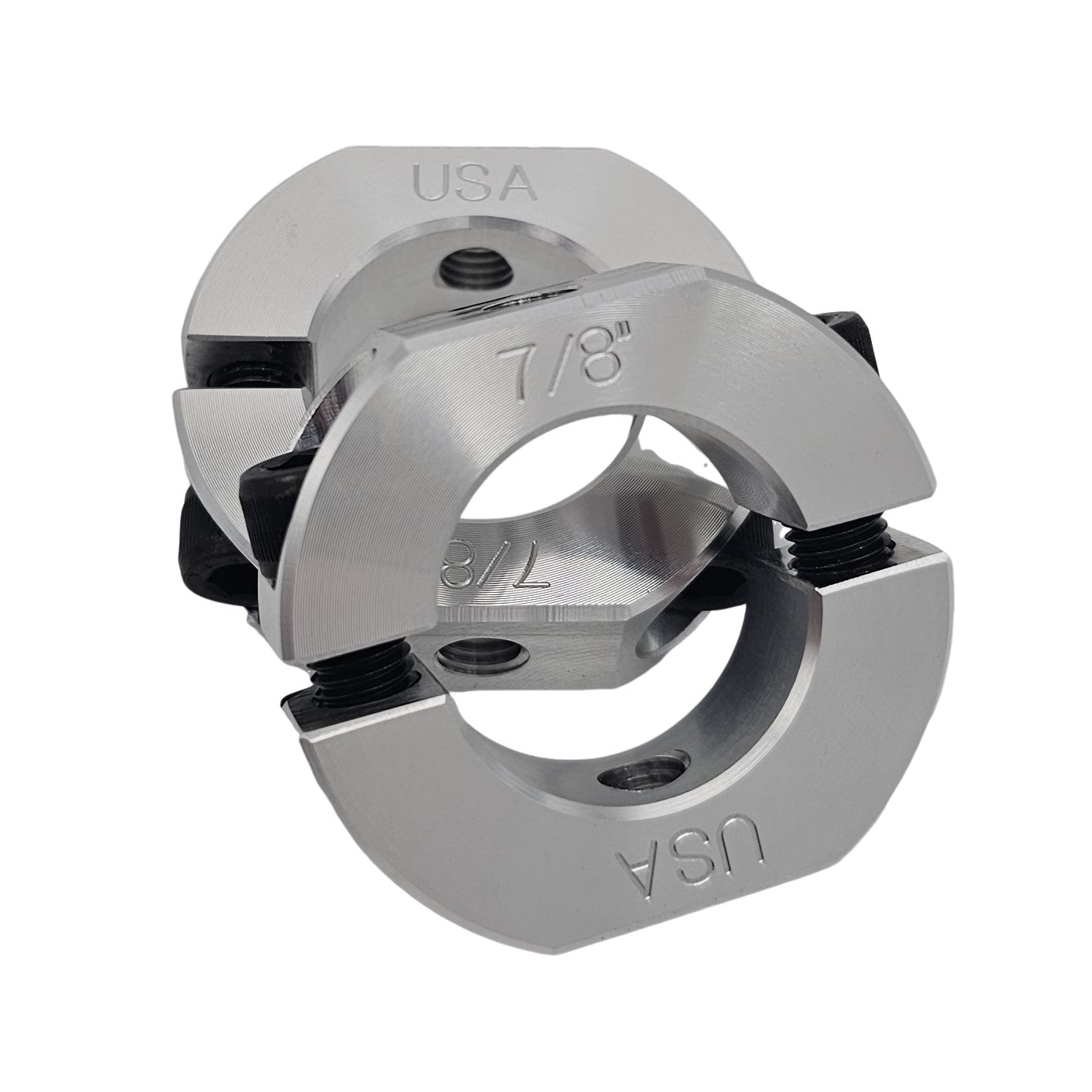 0.875" Diameter – Mountable Clamping Two Piece Shaft Collar – 2024 Aluminum