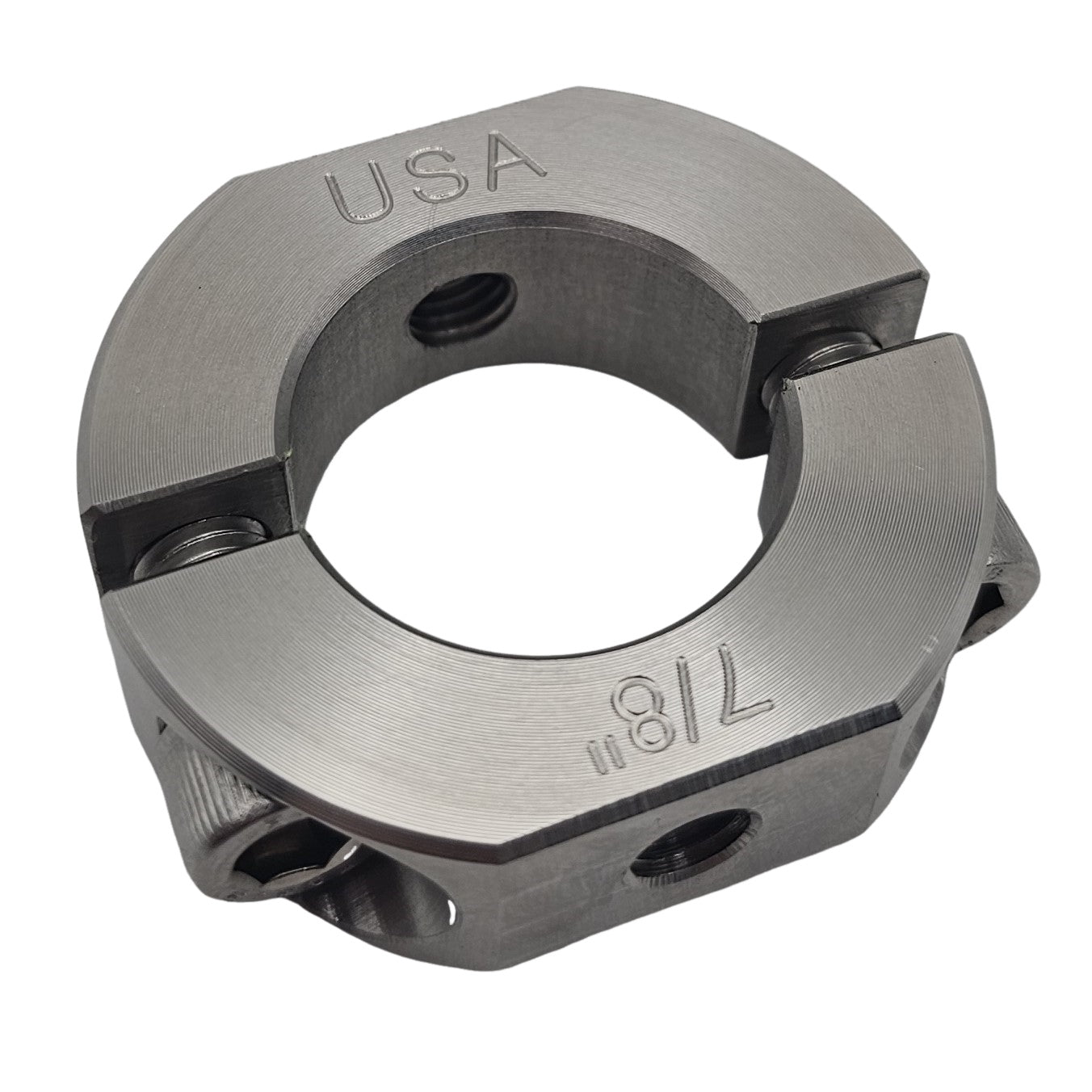 0.875" Diameter – Mountable Clamping Two Piece Shaft Collar - 303 Stainless Steel