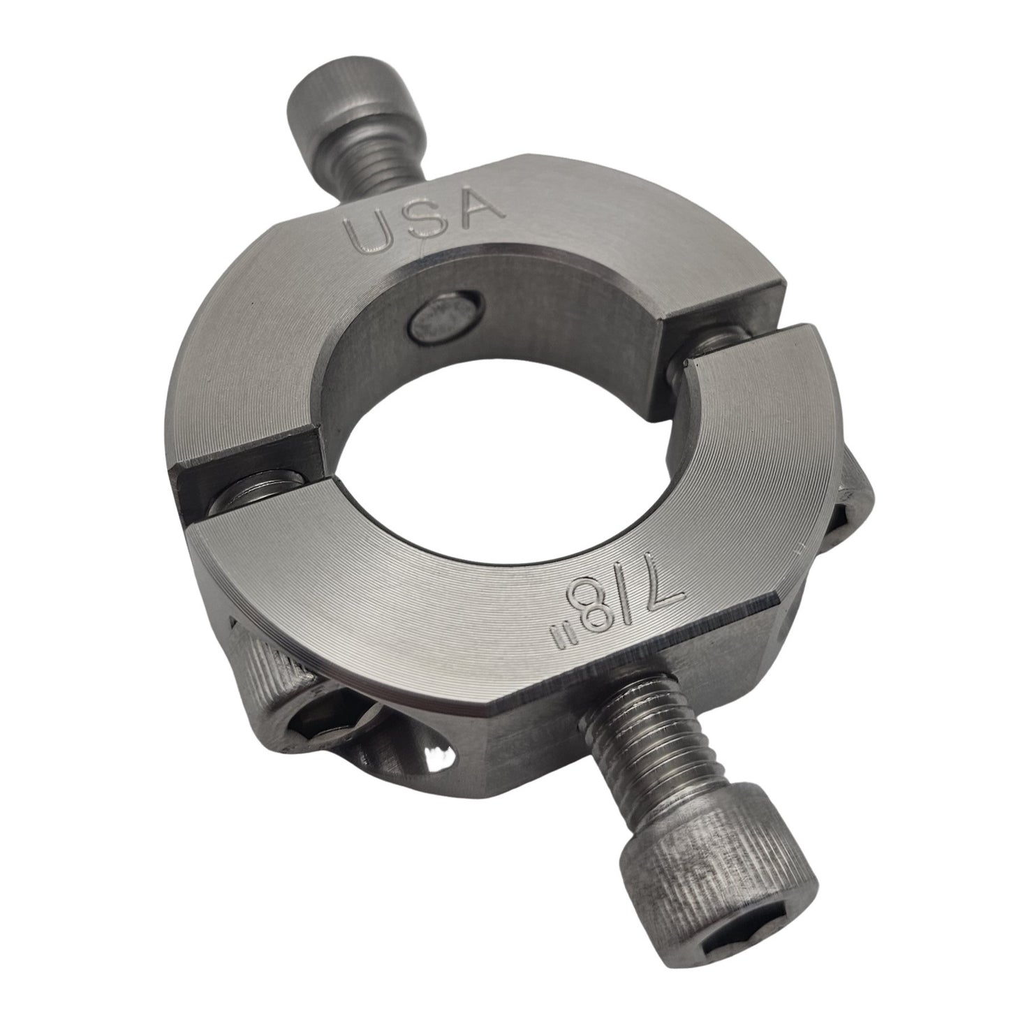 0.875" Diameter – Mountable Clamping Two Piece Shaft Collar - 303 Stainless Steel