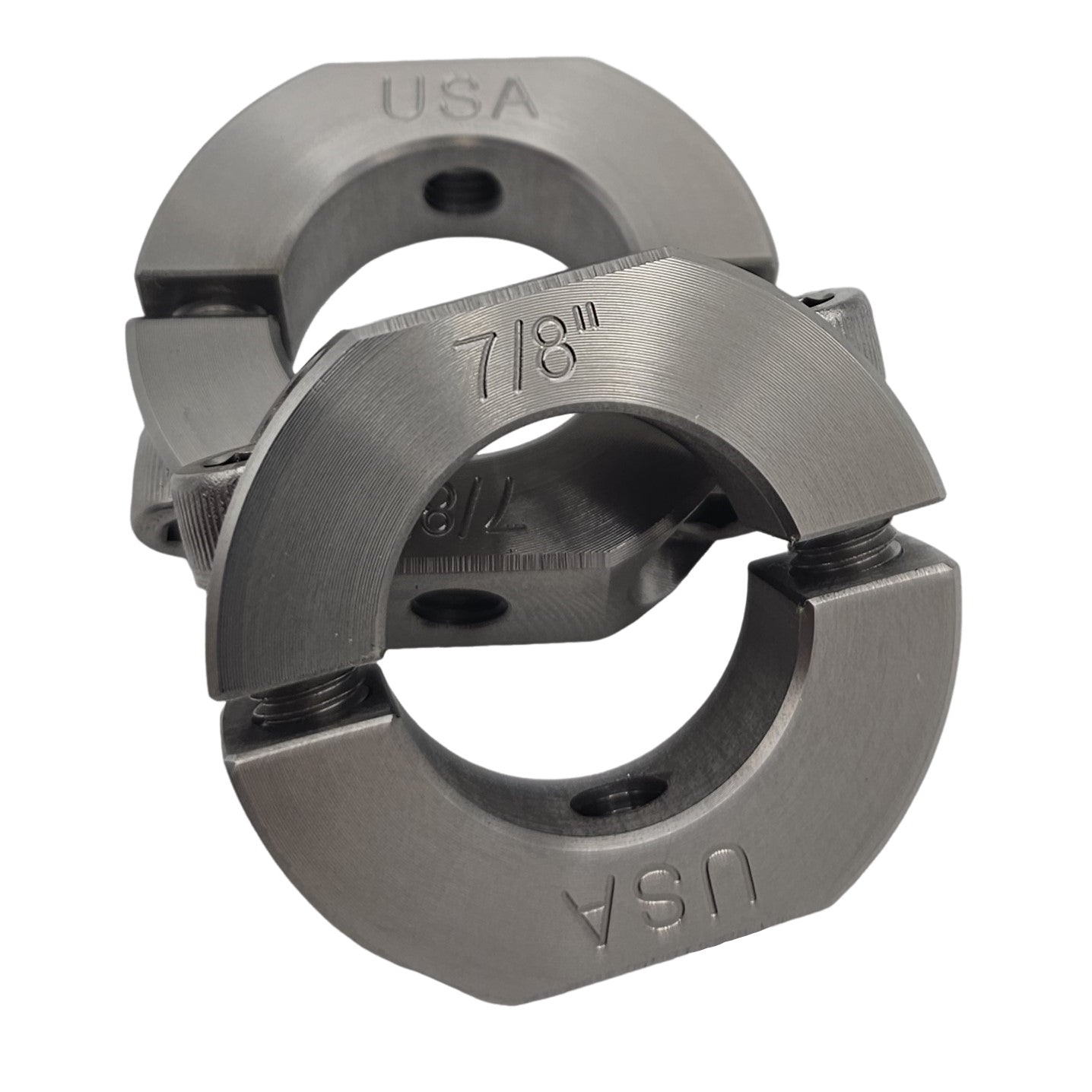 0.875" Diameter – Mountable Clamping Two Piece Shaft Collar - 303 Stainless Steel