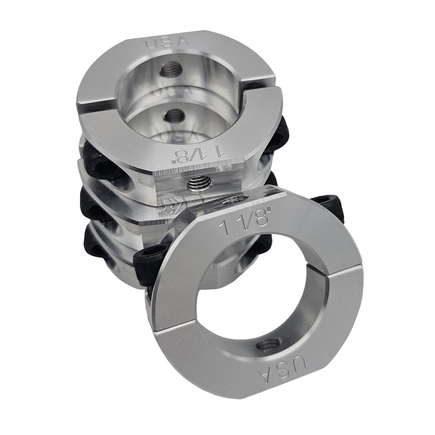 1.125" Diameter – Mountable Clamping Two Piece Shaft Collar – 2024 Aluminum