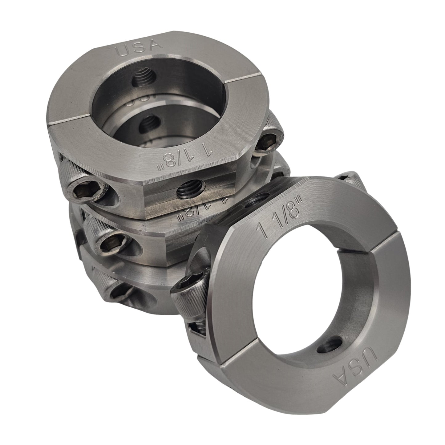 1.125" Diameter – Mountable Clamping Two Piece Shaft Collar - 303 Stainless Steel