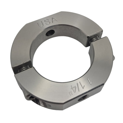 1.25" Diameter – Mountable Clamping Two Piece Shaft Collar - 303 Stainless Steel