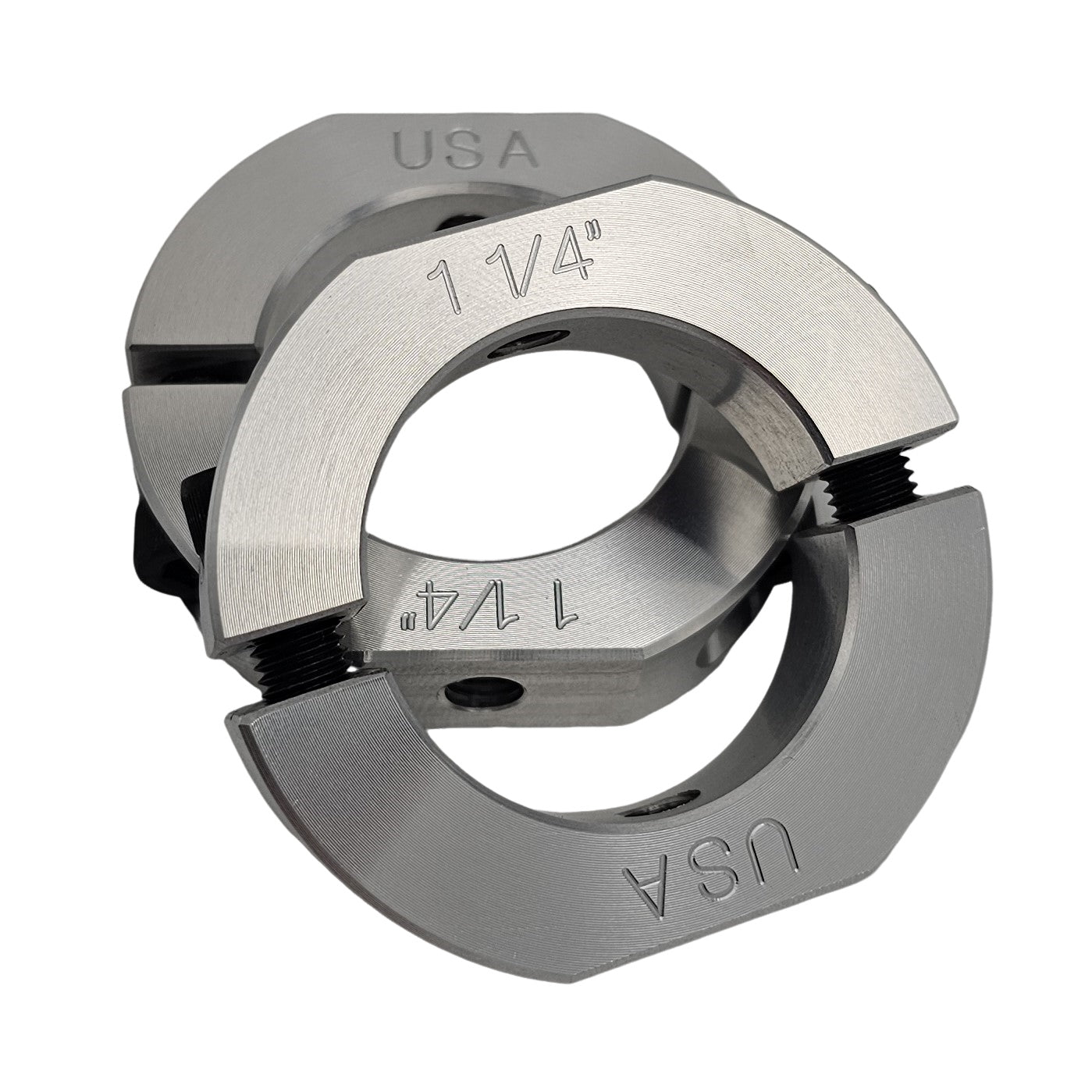 1.25" Diameter – Mountable Clamping Two Piece Shaft Collar – 2024 Aluminum