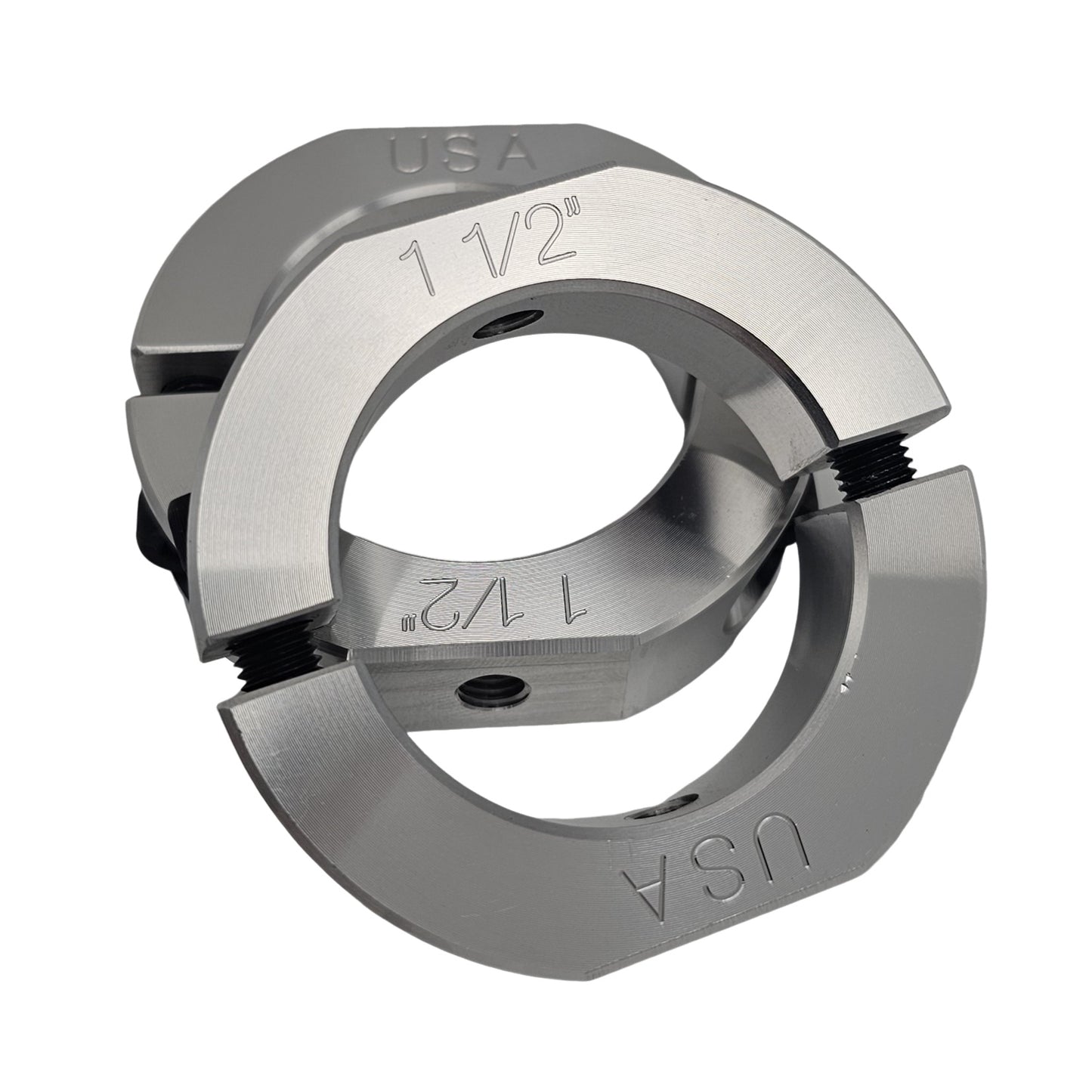 1.50" Diameter – Mountable Clamping Two Piece Shaft Collar – 2024 Aluminum