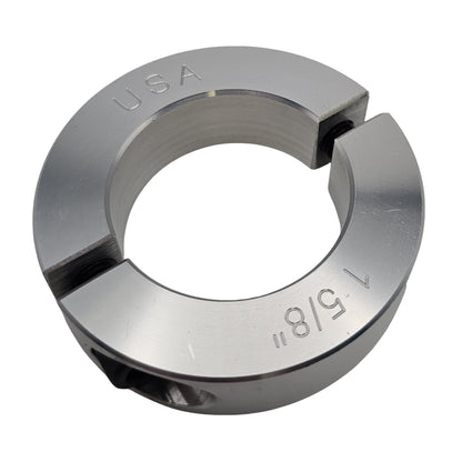 1.625" Diameter - Clamping Two Piece Shaft Collar - 2024 Aluminum