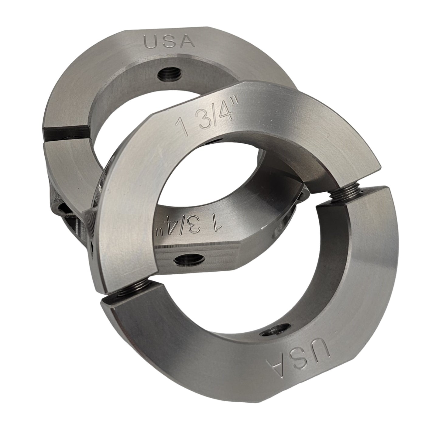 1.75" Diameter – Mountable Clamping Two Piece Shaft Collar - 303 Stainless Steel