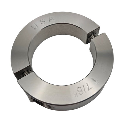 1.875" Diameter - Clamping Two Piece Shaft Collar - 303 Stainless Steel