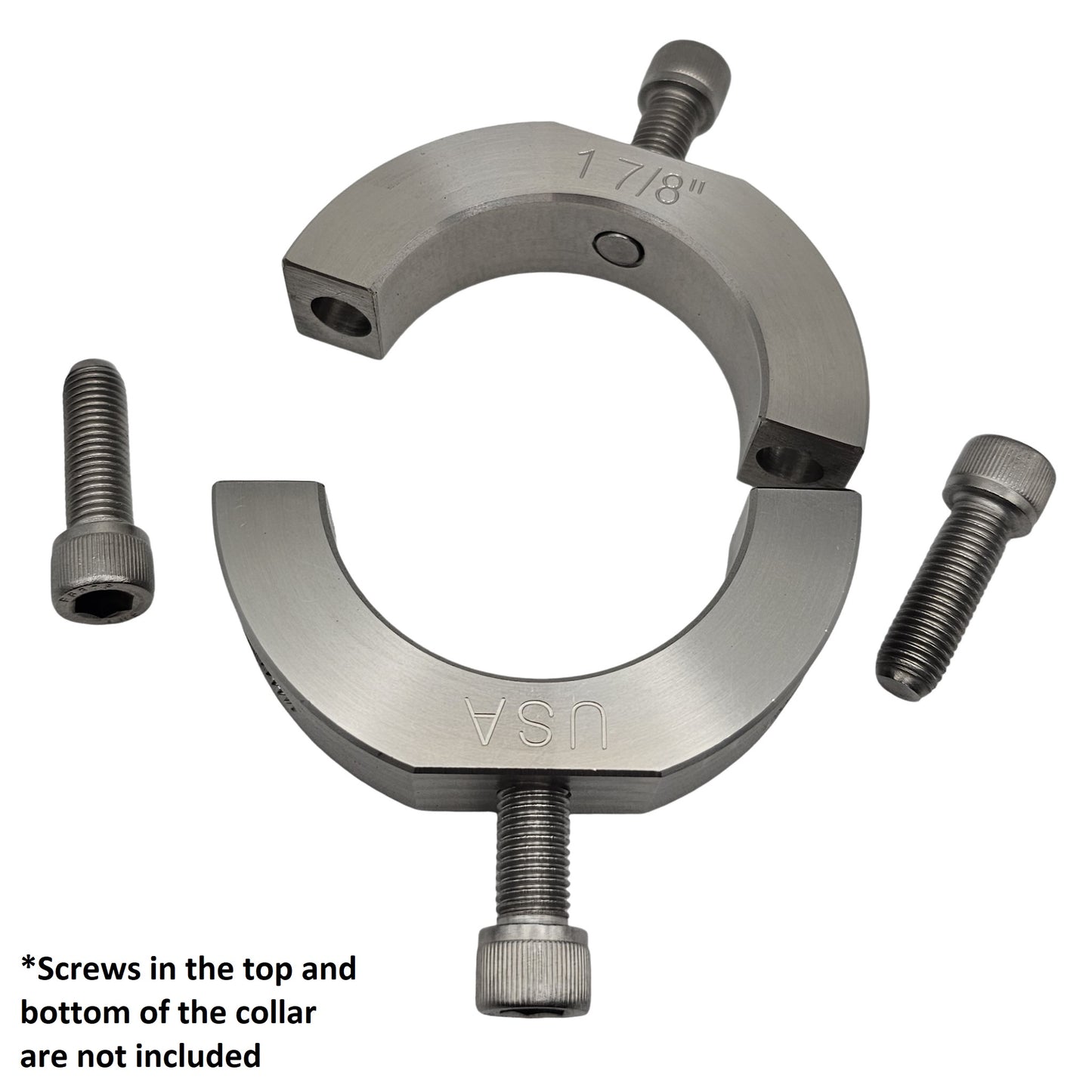 1.875" Diameter – Mountable Clamping Two Piece Shaft Collar - 303 Stainless Steel