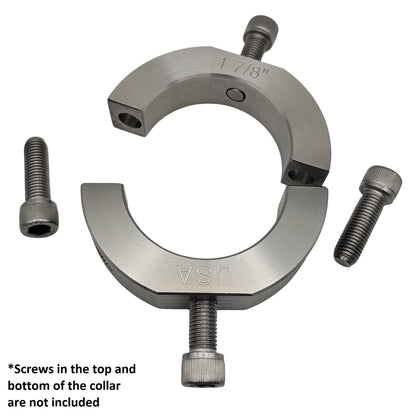 1.875" Diameter – Mountable Clamping Two Piece Shaft Collar - 303 Stainless Steel