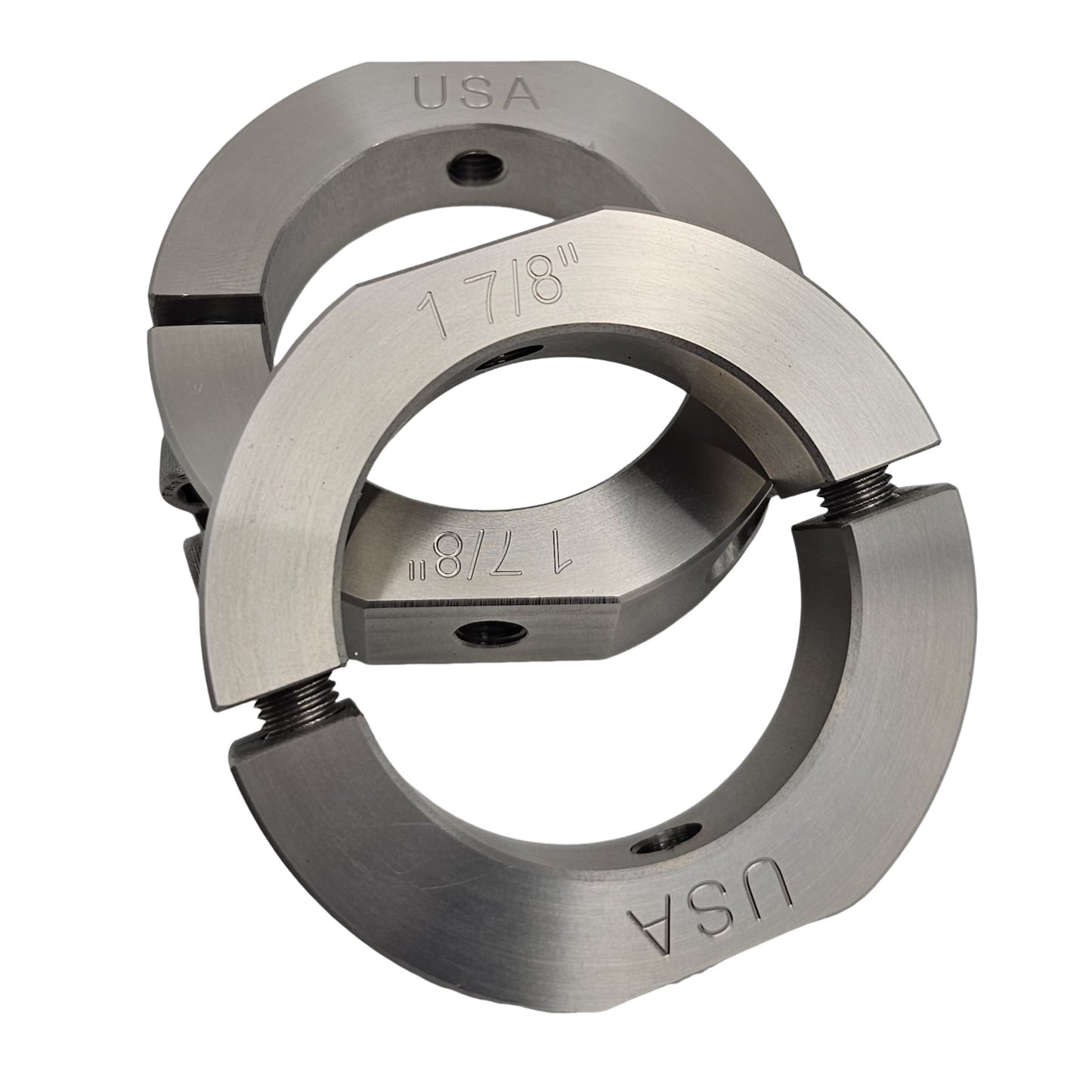 1.875" Diameter – Mountable Clamping Two Piece Shaft Collar - 303 Stainless Steel