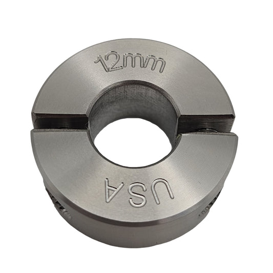 12mm Diameter - Clamping Two Piece Shaft Collar - 303 Stainless Steel