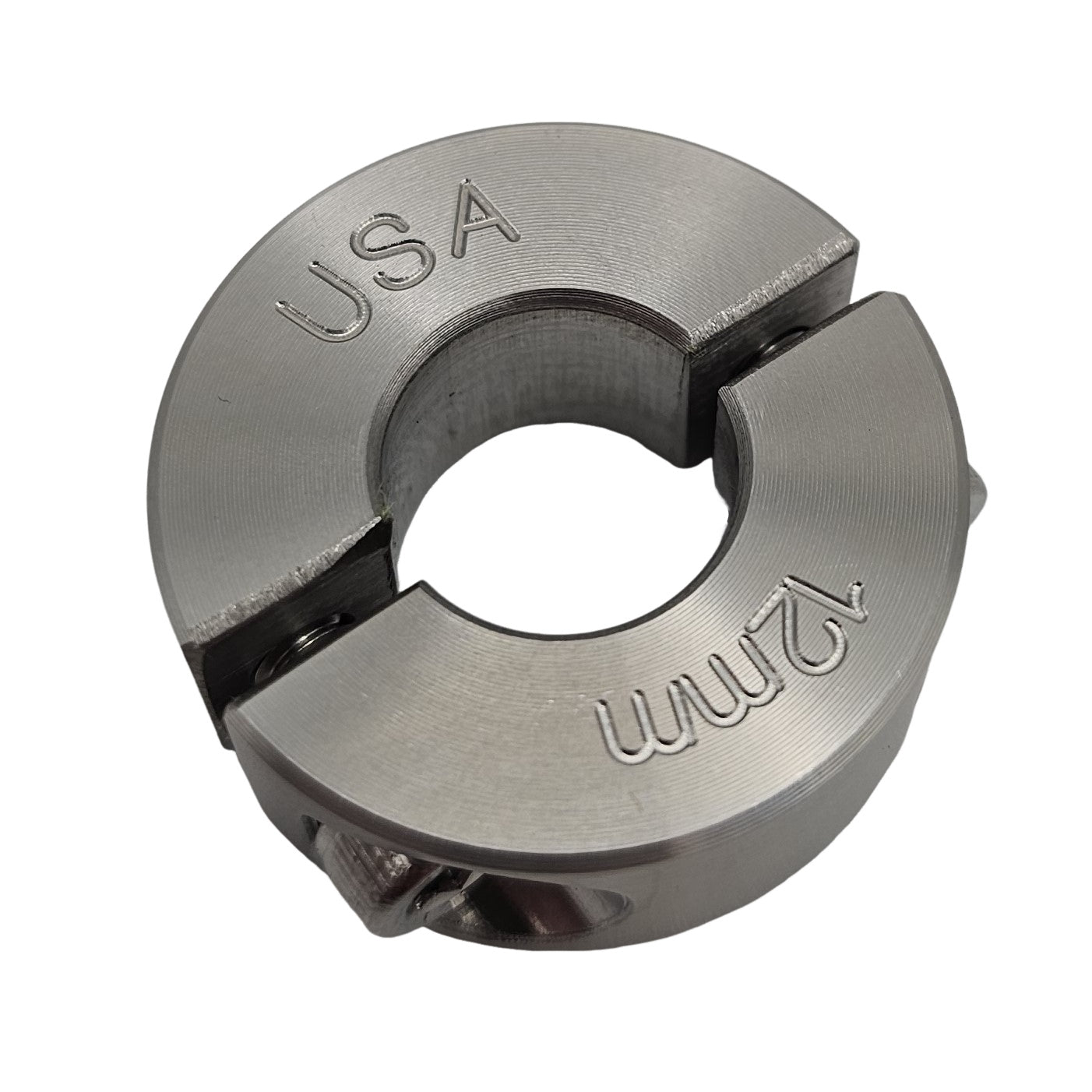 12mm Diameter - Clamping Two Piece Shaft Collar - 303 Stainless Steel