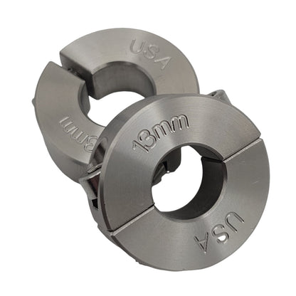 13mm Diameter - Clamping Two Piece Shaft Collar - 303 Stainless Steel