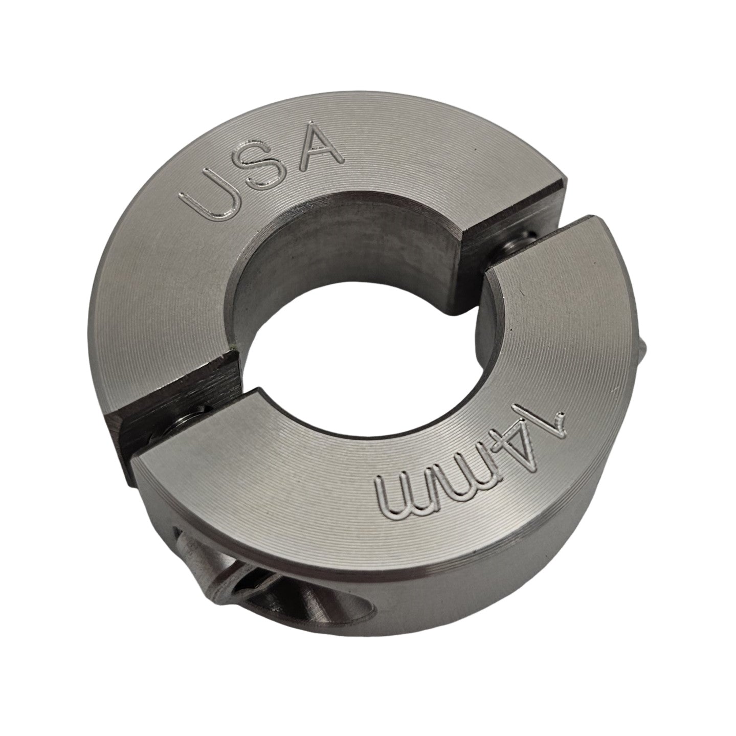 14mm Diameter - Clamping Two Piece Shaft Collar - 303 Stainless Steel