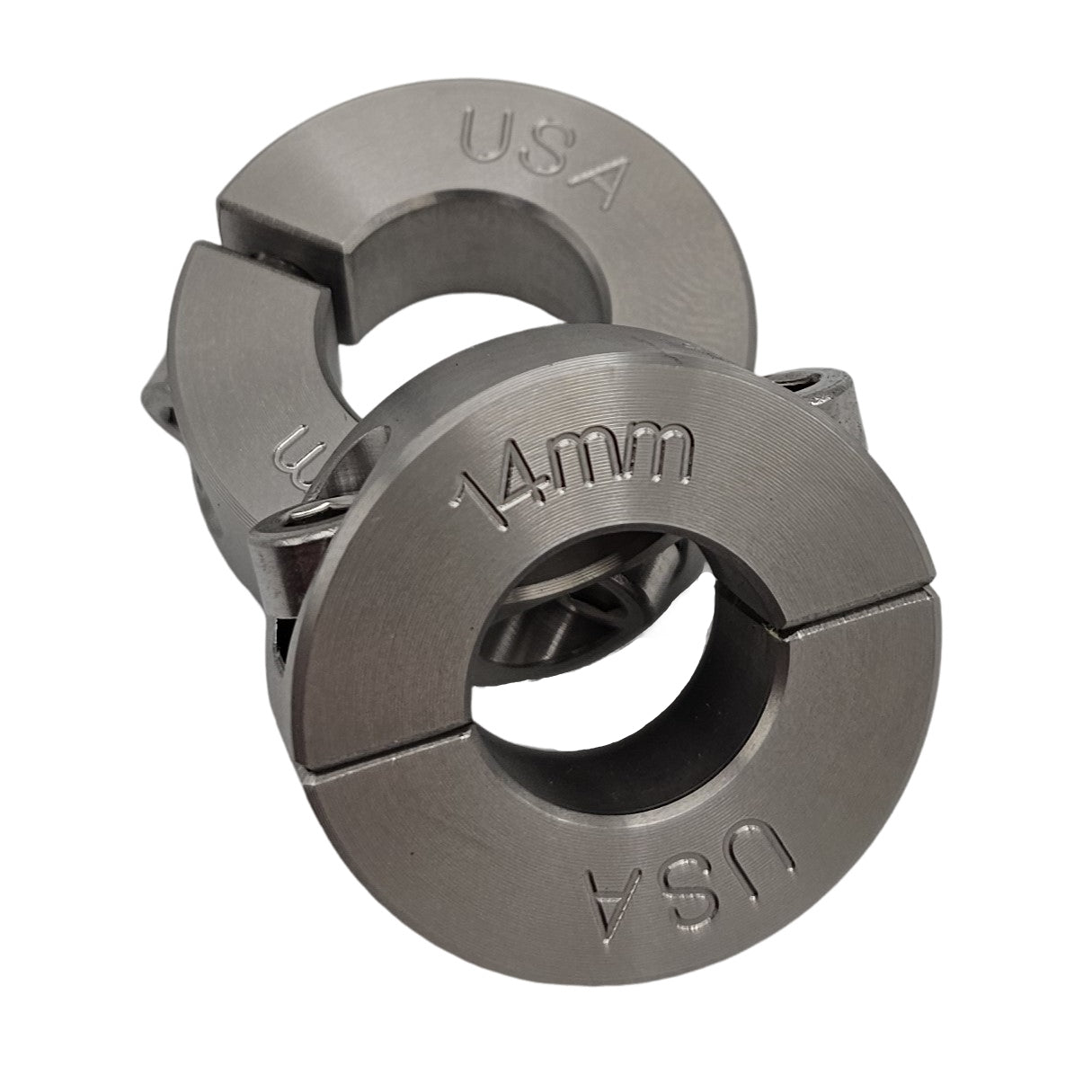 14mm Diameter - Clamping Two Piece Shaft Collar - 303 Stainless Steel