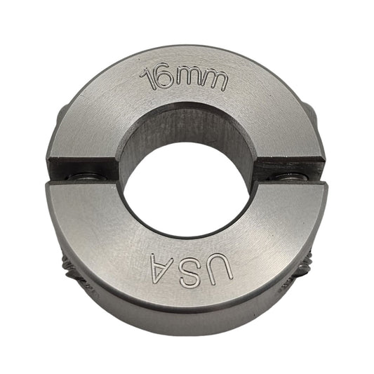 16mm Diameter - Clamping Two Piece Shaft Collar - 303 Stainless Steel