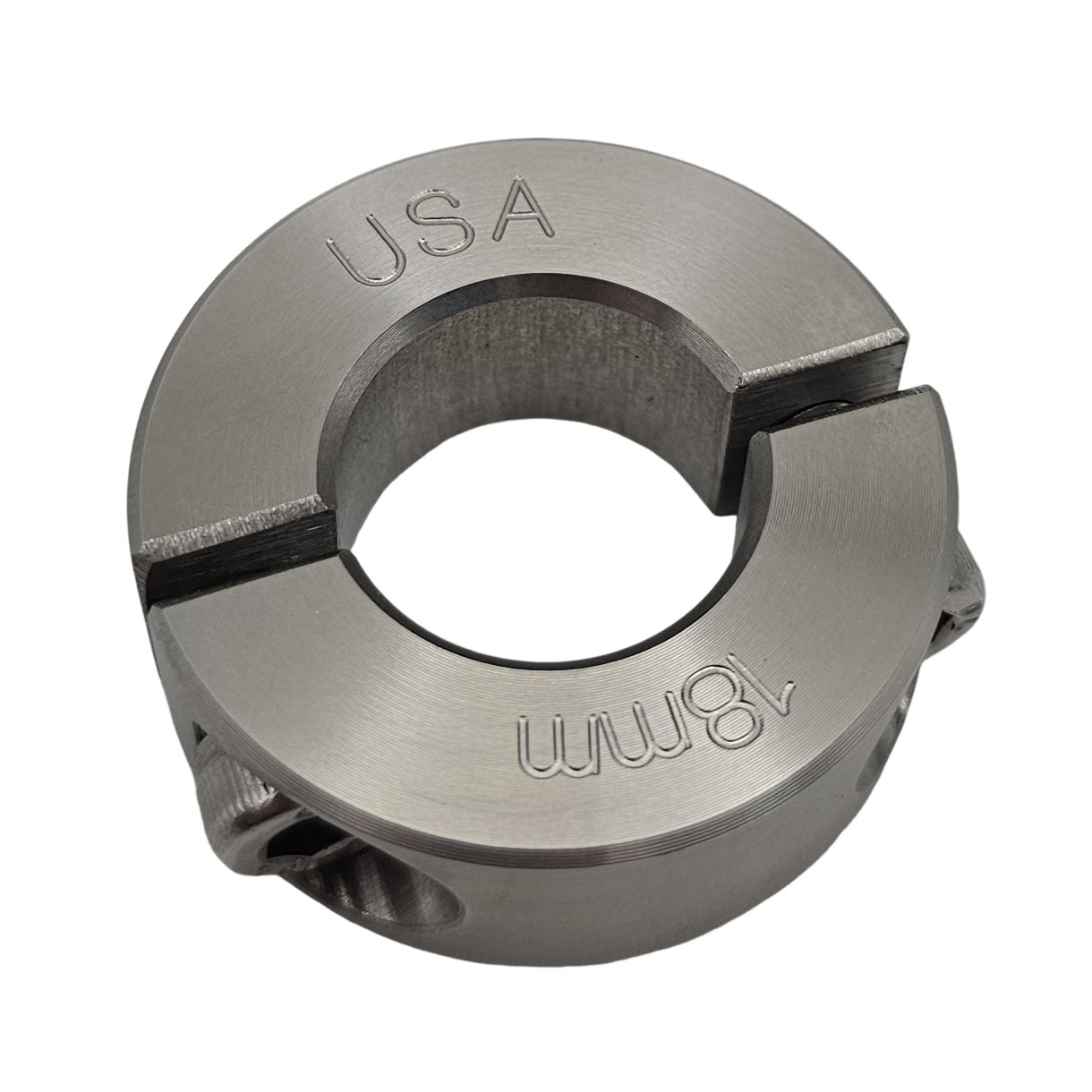 18mm Diameter - Clamping Two Piece Shaft Collar - 303 Stainless Steel