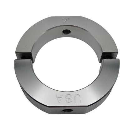 2.00" Diameter – Mountable Clamping Two Piece Shaft Collar – 2024 Aluminum