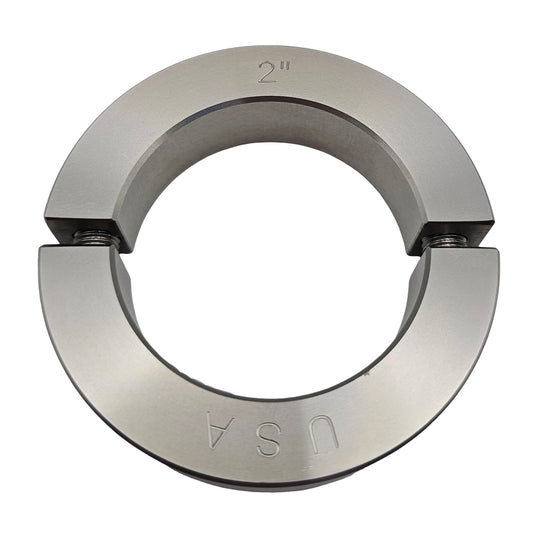 2.00" Diameter - Clamping Two Piece Shaft Collar - 303 Stainless Steel